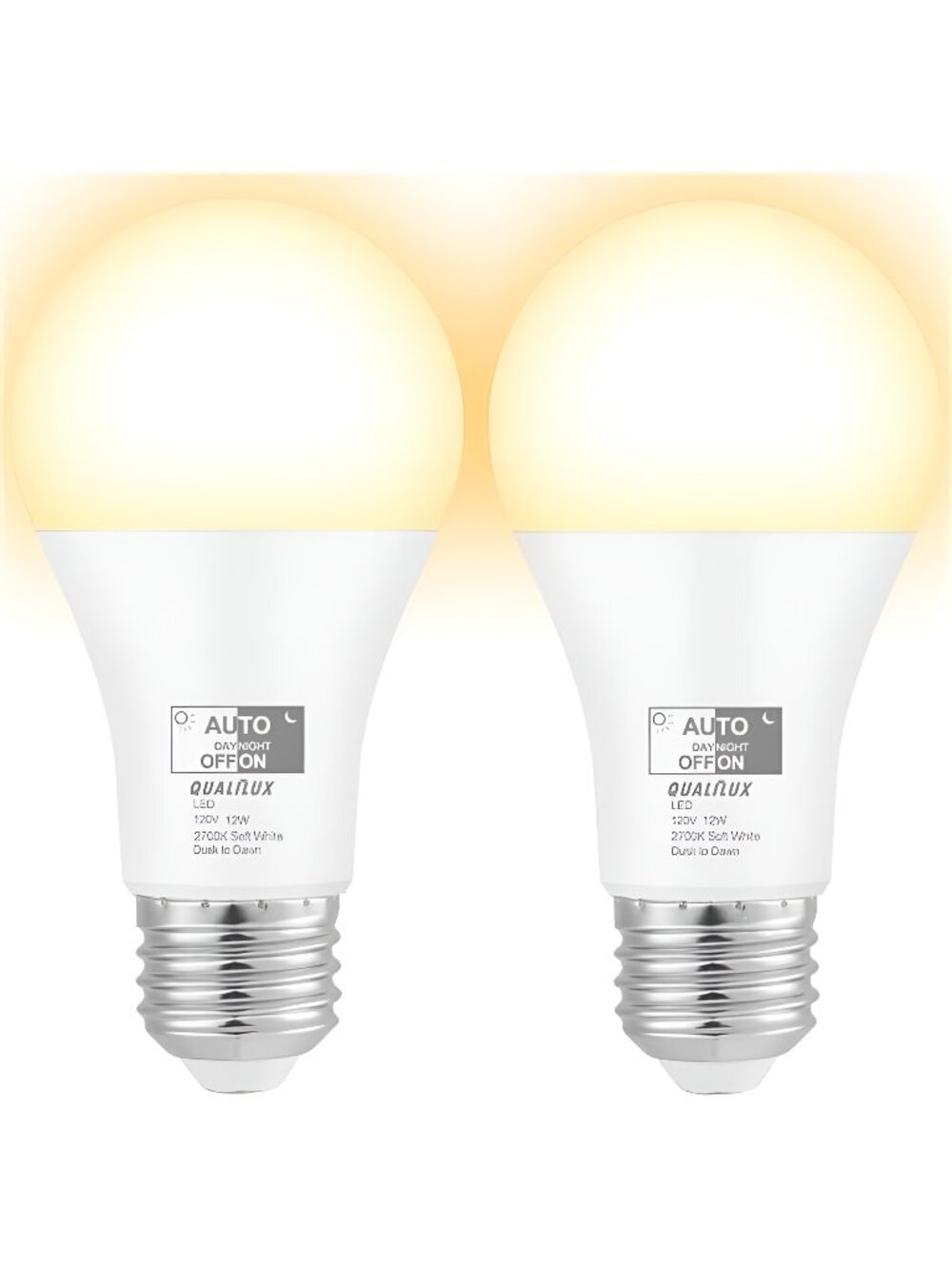 Dusk to Dawn Light Bulbs 1000 Lumen, 75W, 2-Pack
